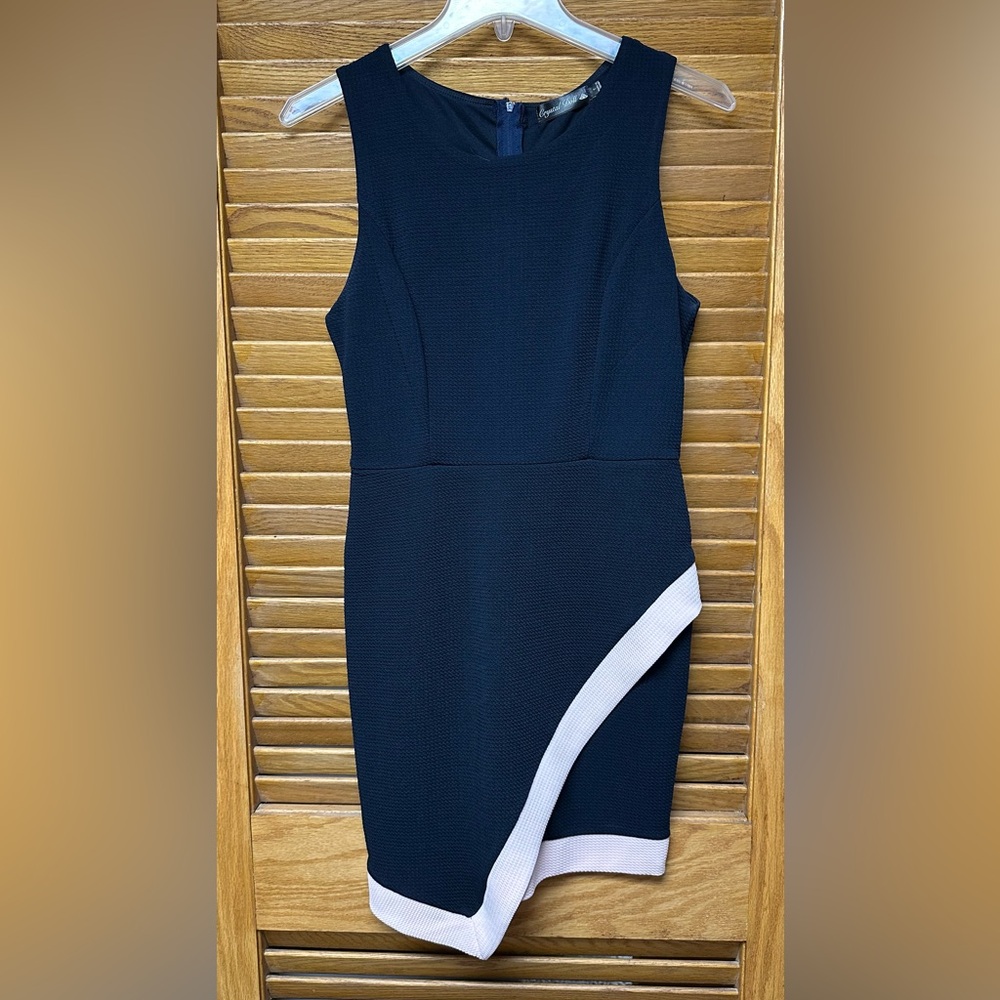 Crystal Doll Navy Dress with light pink design